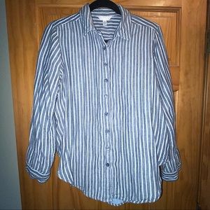Blue and White stripped button down